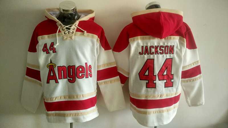 Los Angeles Angels Of Anaheim #44 Reggie Jackson White Sawyer Hooded Sweatshirt MLB Hoodie,We sell and wholesale Los Angeles Angels Of Anaheim #44 Reggie Jackson White Sawyer Hooded Sweatshirt MLB Hoodie on line form chian!